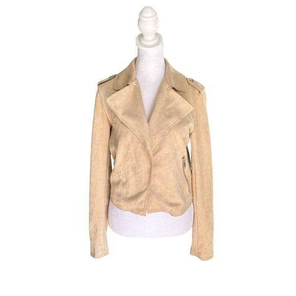 Anthropologie - Crop Moto Micro-Suede Jacket Sz XS - Picture 5 of 12